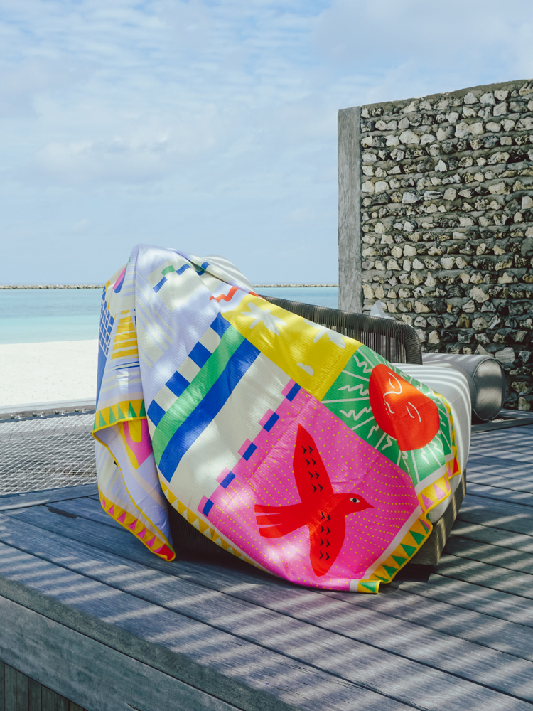 Quilted beach discount towel
